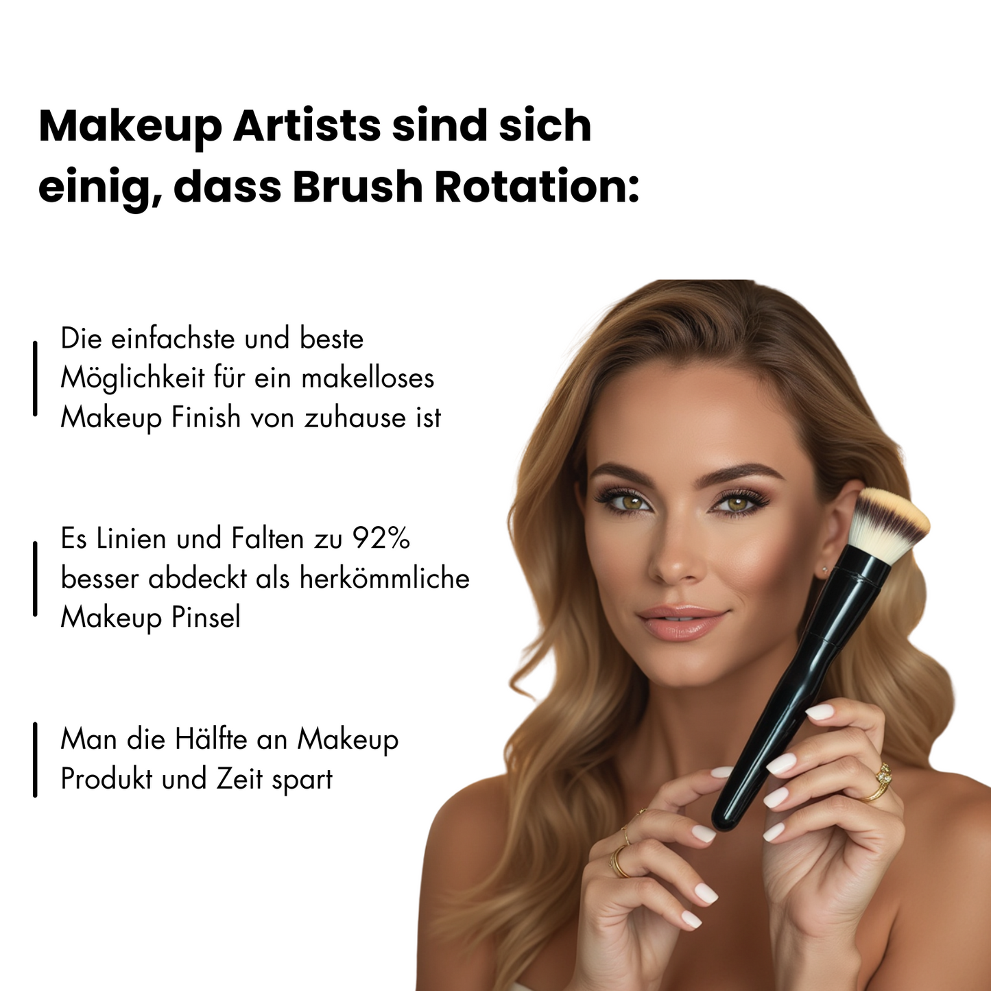 GlowSpin Beauty Pro Set: Elektrische Make-up Brush mit 3 Profi-Aufsätzen + 2 Gratis & Reinigungsmatte